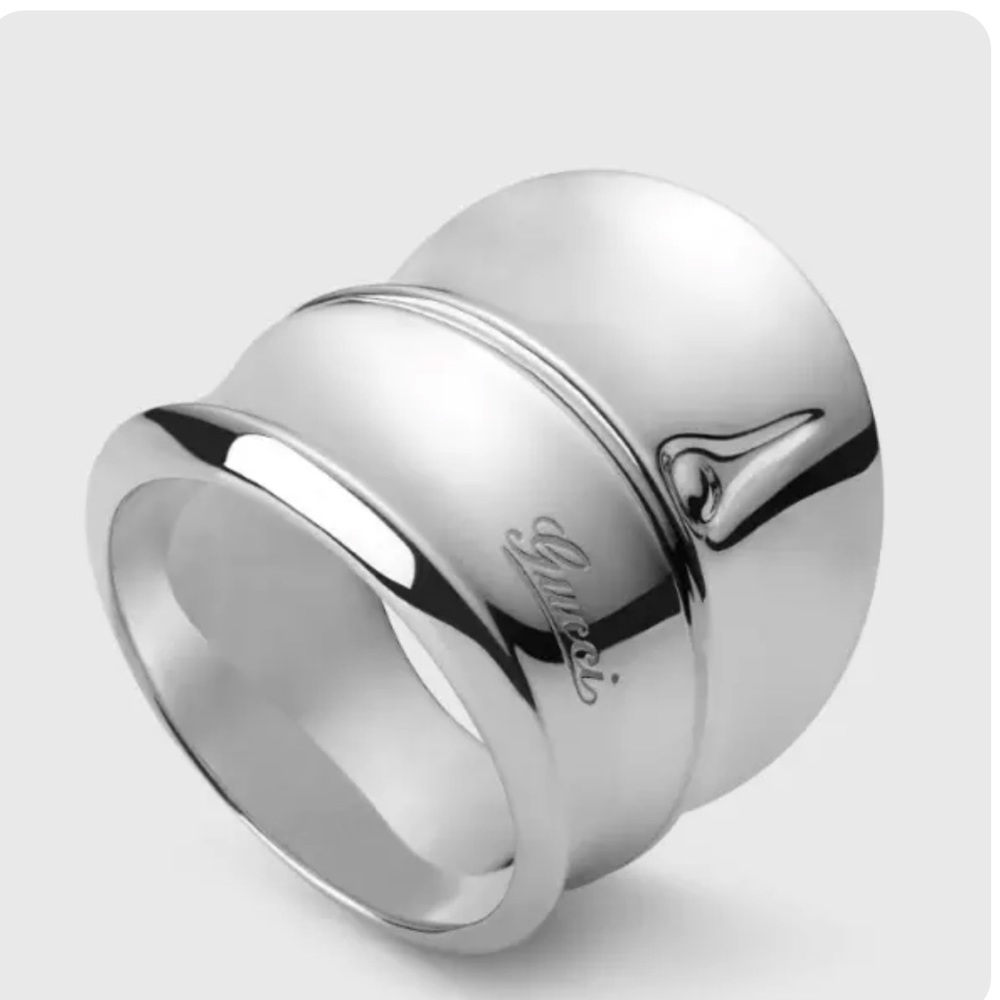 ❤️ NEW AUTH GUCCI Bamboo Sterling Silver Ring Made in Italy .925 SZ 5 -5.5